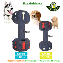 Load image into Gallery viewer, Dumbbell (Hex) Enrichment Treat Dispenser Dog Toy (size variations)