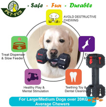 Load image into Gallery viewer, Dumbbell (Hex) Enrichment Treat Dispenser Dog Toy (size variations)
