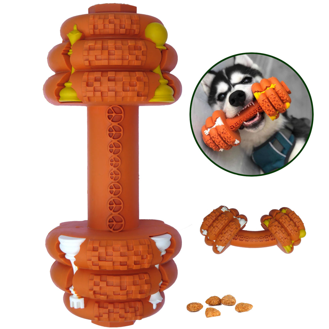 Dumbbell (Round) Enrichment Treat Dispenser Dog Toy (size variations)